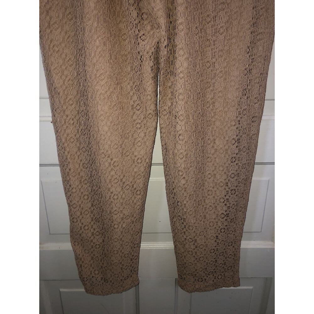 Chico’s Women’s Pull On Lace Ankle 28” Pants Arabian Camel Size 2/Large/12 - Picture 5 of 12